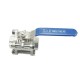 1/2 inch SS304 SS316 Three piece type female thread ball valve stainless steel 3-pcs ball valve